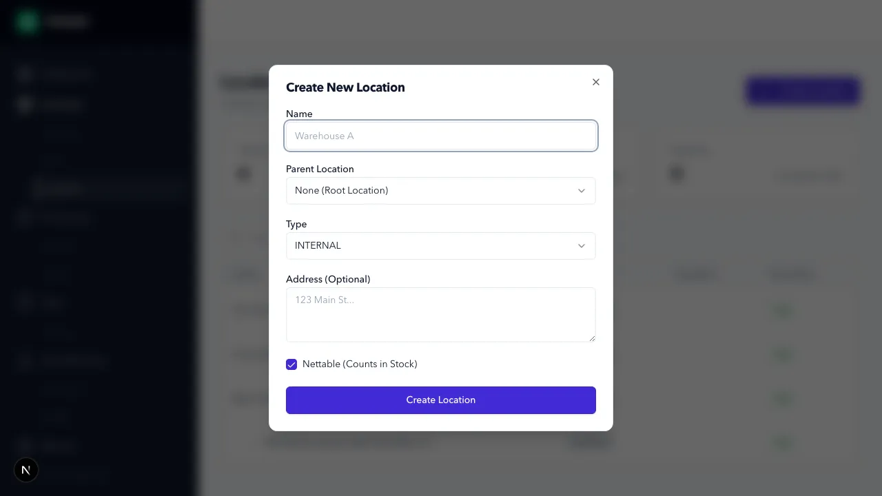 Create Location Modal