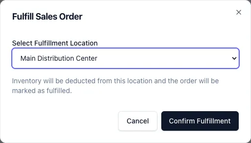 Confirming Fulfillment