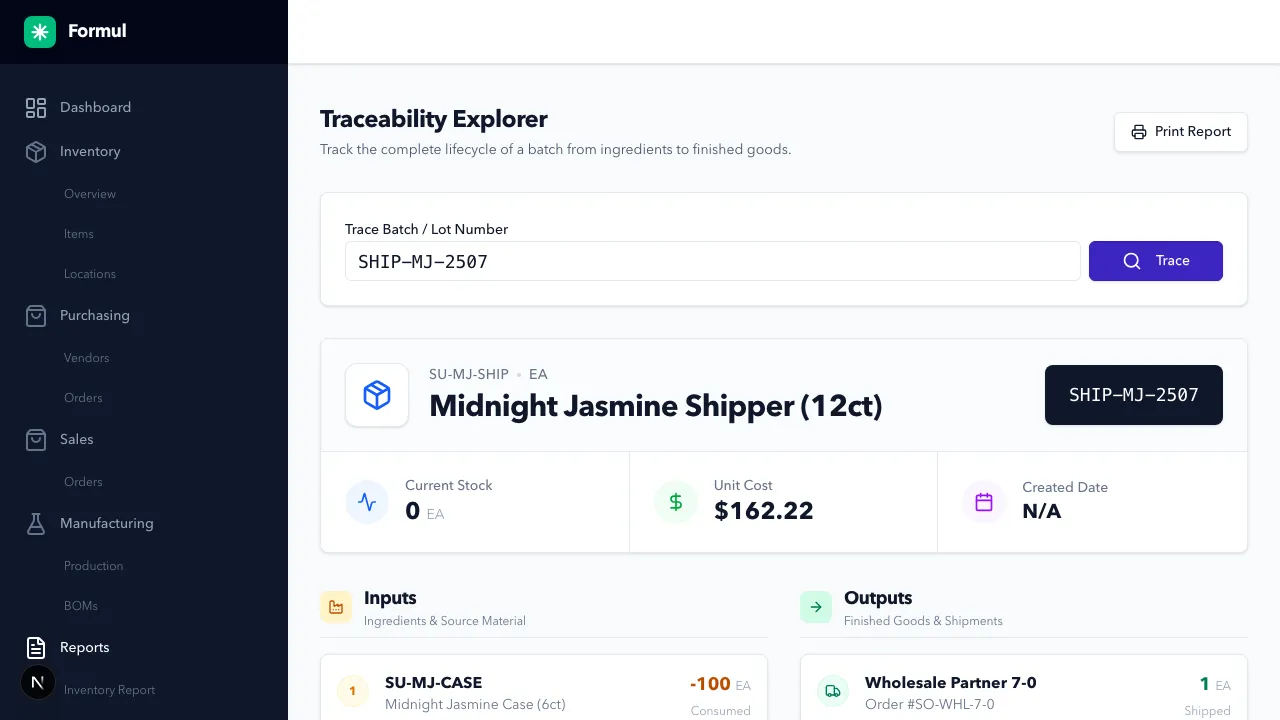 Traceability Inputs