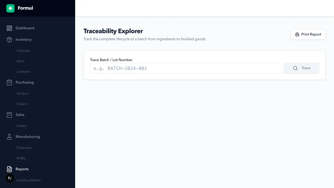 Traceability Report